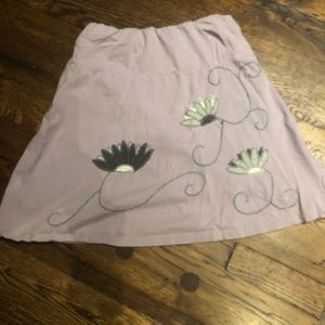 Soul flower soft cotton skirt with lotus flowers